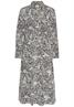 Langes Hemdblusenkleid mit Allover-Print aop