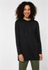 Langes Hoodie Sweatshirt black