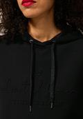 Langes Hoodie Sweatshirt black
