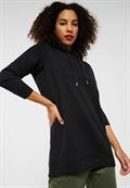 Langes Hoodie Sweatshirt black