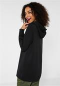 Langes Hoodie Sweatshirt black