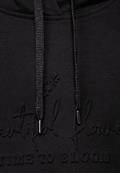 Langes Hoodie Sweatshirt black