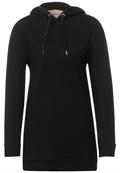 Langes Hoodie Sweatshirt black