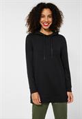 Langes Hoodie Sweatshirt black
