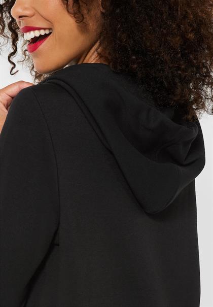 Langes Hoodie Sweatshirt black