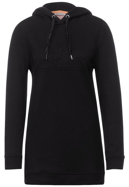 Langes Hoodie Sweatshirt black