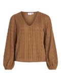 Langärmelige Bluse mit Struktur toasted coconut