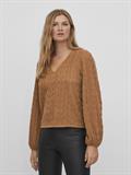 Langärmelige Bluse mit Struktur toasted coconut
