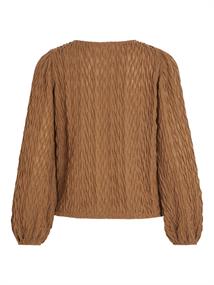 Langärmelige Bluse mit Struktur toasted coconut