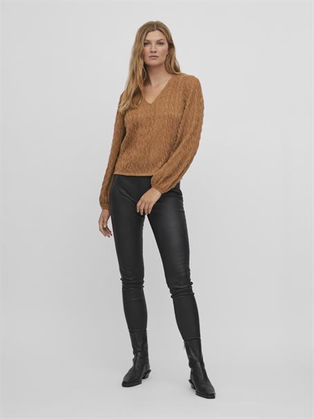 Langärmelige Bluse mit Struktur toasted coconut