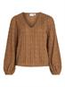 Langärmelige Bluse mit Struktur toasted coconut