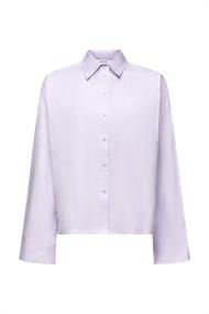 Langärmliges Popeline-Hemd lavender