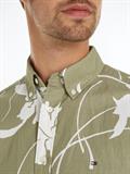 LARGE TROPICAL PRT SHIRT S/S faded olive - optic white