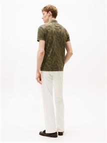 LEAF AOP REG POLO battle green