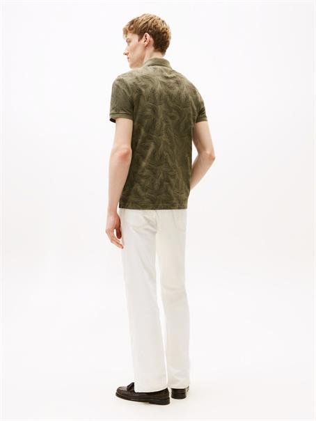 LEAF AOP REG POLO battle green