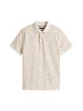 LEAF AOP REG POLO ivory petal
