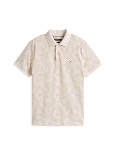 LEAF AOP REG POLO ivory petal