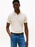LEAF AOP REG POLO ivory petal