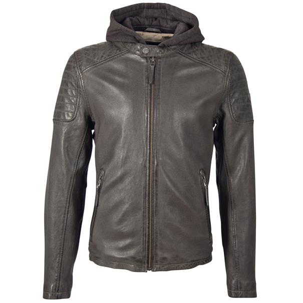 LEDERJACKE GBCHAVIS B LAVE dark anthracite