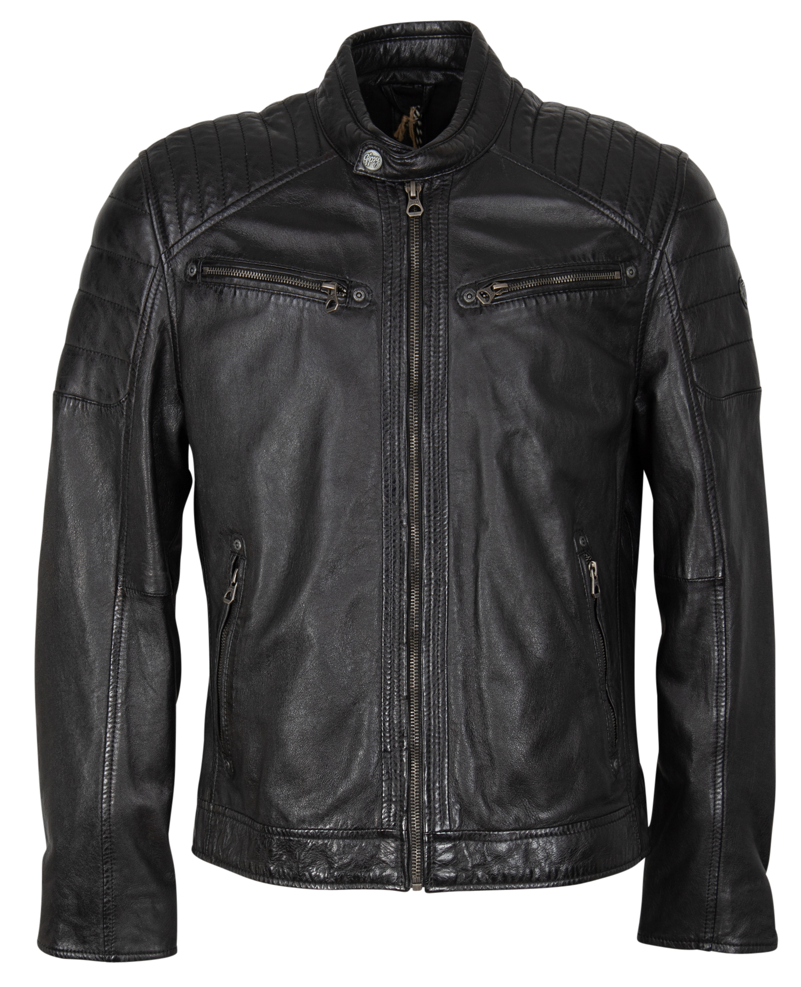 Gipsy Herren Jacke Gbromsey Schwarz - stehkragen