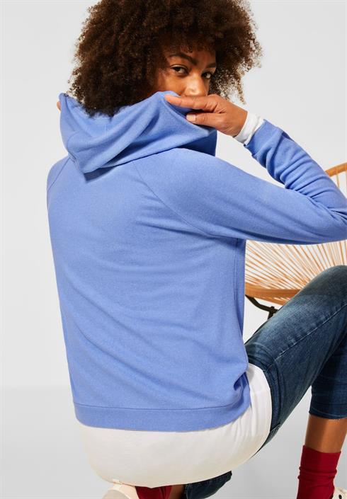 legerer-hoodie-cardigan-shiny-blue-melange