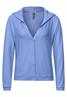 Legerer Hoodie Cardigan shiny blue melange