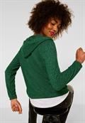 Legerer Hoodie Cardigan timeless green melange