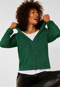 Legerer Hoodie Cardigan timeless green melange