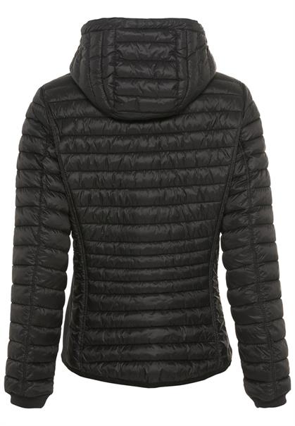 Leicht wattierte Steppjacke aus recyeltem Polyamid black