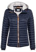 Leicht wattierte Steppjacke aus recyeltem Polyamid navy