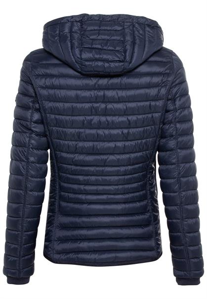 Leicht wattierte Steppjacke aus recyeltem Polyamid navy