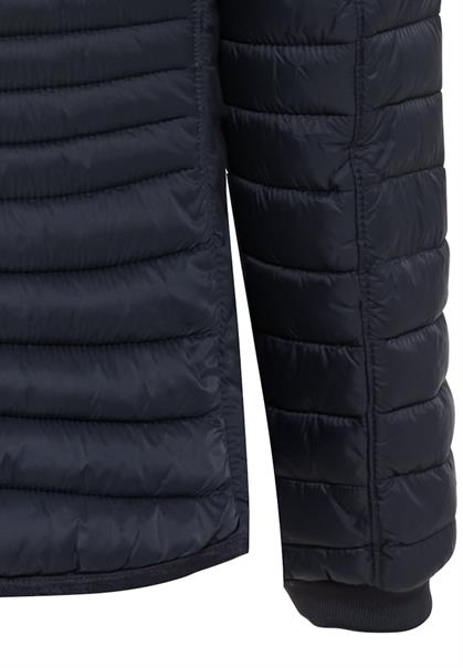 Leicht wattierte Steppjacke aus recyeltem Polyamid navy
