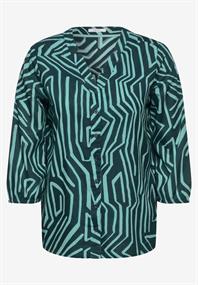 Leichte Baumwollbluse fir green