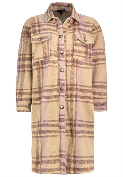 leichte Jacke check: beige-brown-purple