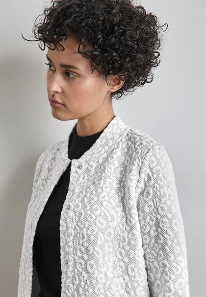 Leichte Jacke mit Leo-Muster echo grey