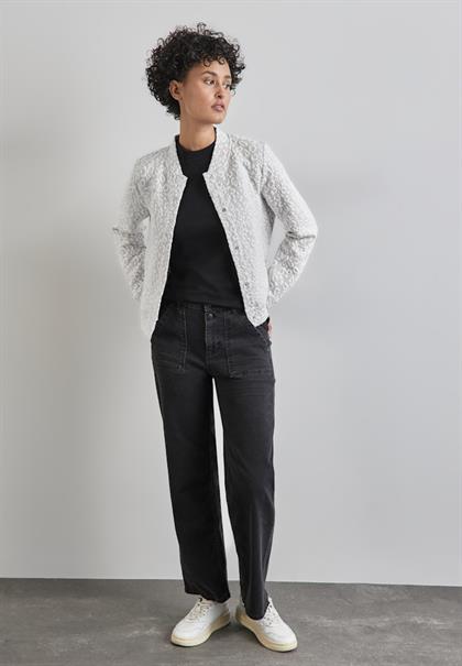 Leichte Jacke mit Leo-Muster echo grey