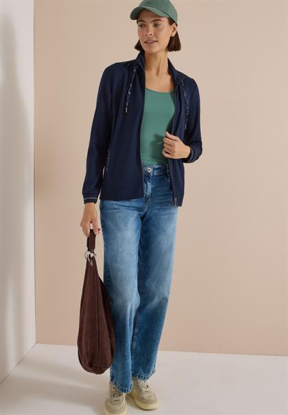 Leichte Jacke mit Stehkragen und Zipper urban dark blue