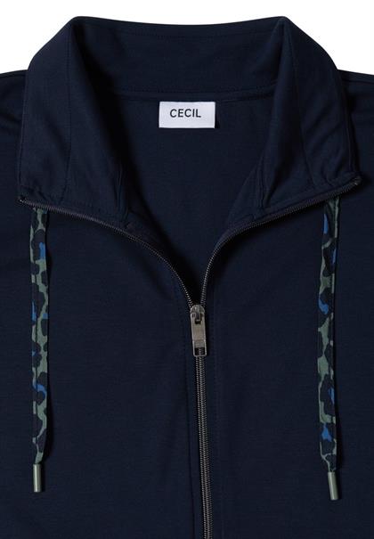 Leichte Jacke mit Stehkragen und Zipper urban dark blue