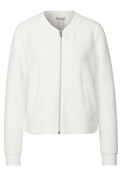 Leichte Strukturjacke off white