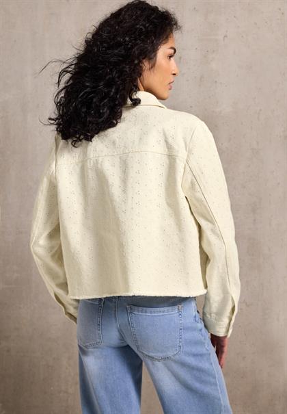 Leichte Twill-Jacke velvet cream
