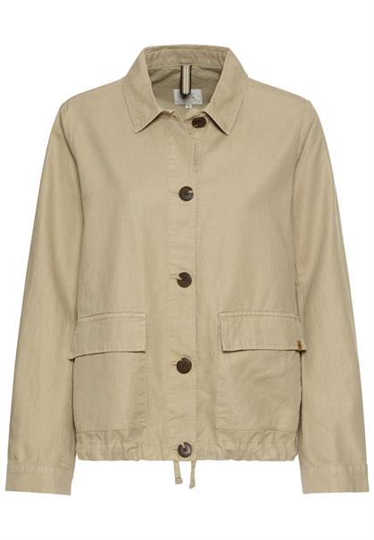 Leichter Blazer aus einem Leinenmix dark straw