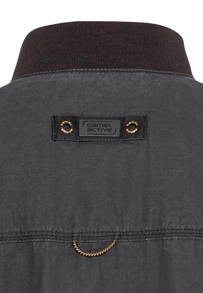 Leichter Blouson aus Baumwolle im Washed Look asphalt