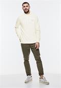 Leichter Schalkragen Sweat pearl white