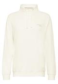 Leichter Schalkragen Sweat pearl white