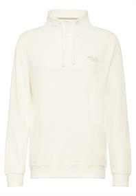Leichter Schalkragen Sweat pearl white