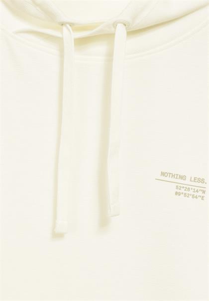 Leichter Schalkragen Sweat pearl white