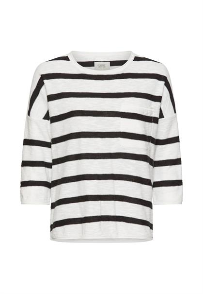 Leichter Strickpullover mit Brusttasche caviar