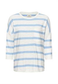 Leichter Strickpullover mit Brusttasche soft blue