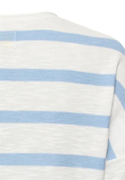 Leichter Strickpullover mit Brusttasche soft blue