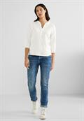 Leinen-Baumwolle-Mix Bluse off white